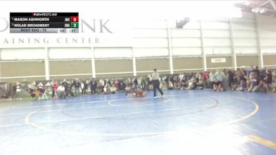 72 lbs 1st Place Match - Mason Ashworth, JWC vs Nolan Broadbent, Sanderson Wrestling Academy