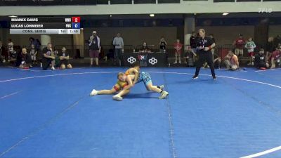105 lbs Cons. Semis - Mannix Davis, WWC vs Lucas Lohmeier, Fusion Wrestling Club