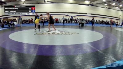 160 lbs Champ. Round 1 - Emily Eakins, Siena Heights University vs Amelia Collins, Indiana Tech University