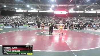 120 lbs Semifinal - MaKenna Duran, Crook County vs Aviyanah Gonzalez, Borah