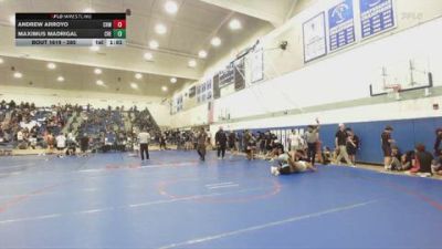 285 lbs Quarterfinal - Andrew Arroyo, Clovis High Wrestling vs Maximus Madrigal, Credo