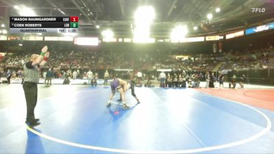 5A 150 lbs Quarterfinal - Coen Roberts, Lewiston vs Mason Baumgardner, Century