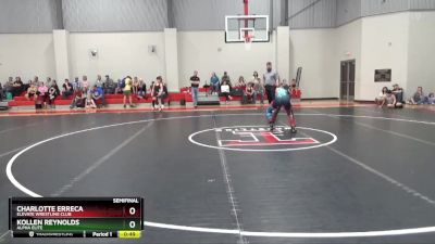 112 lbs Semifinal - Charlotte Erreca, Elevate Wrestling Club vs Kollen Reynolds, Alpha Elite