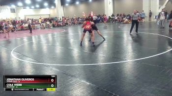 120 lbs Quarterfinals (8 Team) - Cole Webb, Palm Bay vs Jonathan Oliveros, Straw Hats