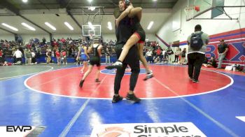 73-82 lbs Rr Rnd 5 - Kenleigh Griffith, Wilburton Schools vs Sophia Whitenack, Pryor Tigers Wrestling