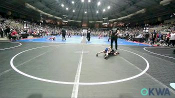 37 lbs Round Of 16 - Crew Andrews, Team Tulsa Wrestling Club vs Stetson Manuel, Newkirk Takedown Cub