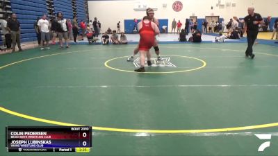 285 lbs 1st Place Match - Joseph Lubinskas, Viking Wrestling Club vs Colin Pedersen, Beach Boyz Wrestling Club