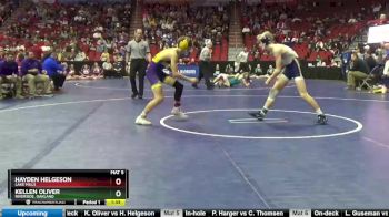 1A-120 lbs Cons. Round 4 - Kellen Oliver, Riverside, Oakland vs Hayden Helgeson, Lake Mills