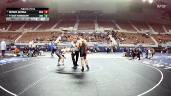 D1-144 lbs Champ. Round 1 - Ryder Kinneman, Desert Vista High School vs Sergio Juvera, Williams Field High School