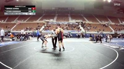 D1-144 lbs Champ. Round 1 - Ryder Kinneman, Desert Vista High School vs Sergio Juvera, Williams Field High School