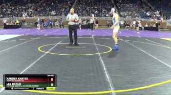 D3-157 lbs Cons. Semi - Xander Kartes, Ogemaw Heights HS vs Lee Braun, Catholic Central HS (Grand Rapids)