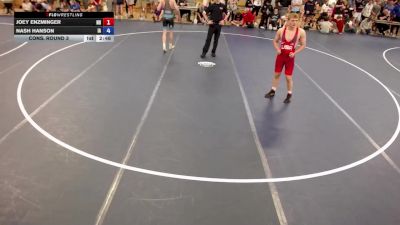 132 lbs Cons. Round 3 - Joey Enzminger, ND vs Nash Hanson, IA