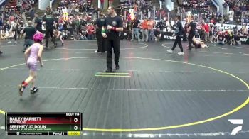 37 lbs Quarterfinal - Bailey Barnett, Bellevue WC vs Serenity Jo Dolin, Farwell Elite Youth Wrestling