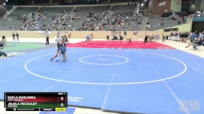 114 lbs Cons. Round 2 - Kayla Maslonka, Fort Campbell vs JeLeila McCauley, Western