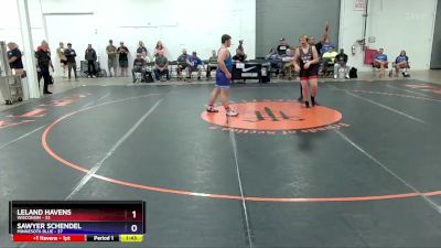 250 lbs Placement Matches (8 Team) - Leland Havens, Wisconsin vs Sawyer Schendel, Minnesota Blue