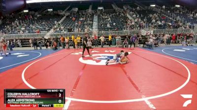 92 lbs Cons. Round 1 - Alex Armstrong, Southwest Wolverines Wrestling vs Colebyn Hallcroft, Eastside United Wrestling Club