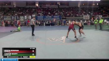 D 1 220 lbs Champ. Round 1 - Connor Booty, Central BR vs Gideon Bowman, Destrehan