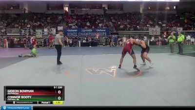 D 1 220 lbs Champ. Round 1 - Connor Booty, Central BR vs Gideon Bowman, Destrehan