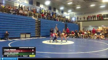 106 lbs Quarterfinals (8 Team) - Aiden Dellinger, Oglethorpe County vs Tyler Prinzo, Mt. Pisgah Christian School