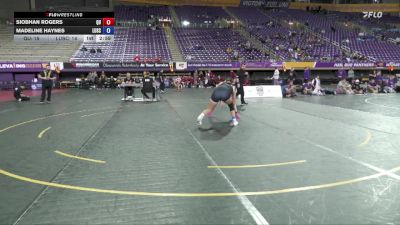 145 lbs 2nd Wrestleback (16 Team) - Madeline Haynes, Lindenwood University vs Siobhan Rogers, Quincy