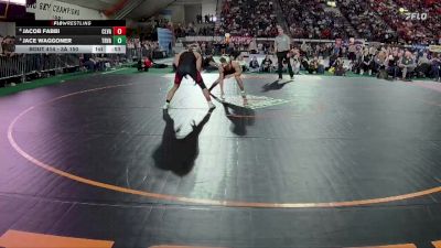 3A 150 lbs 3rd Place Match - Jace Waggoner, Tri-Valley vs Jacob Fabbi, Clearwater Valley