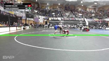 150 lbs Champ. Round 1 - Luke Clydesdale, Norton Community HS vs Colton Collins, Osage City HS