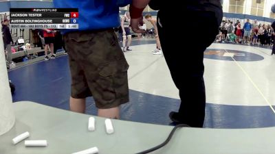 16U Boys FS - 113 lbs Cons. Round 3 - Jackson Tester, Franklin Wrestling Club vs Austin Boltinghouse, Owen County Wrestling Club