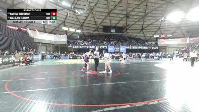 Girls 4A 170 lbs Champ. Round 1 - Sofia Trevino, Chiawana (Girls) vs Dallas Kautz, Lake Stevens (Girls)