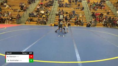 75 lbs Round 4 - Memphis Burkhalter, Sarbacker Wrestling Academy vs Mason Stenson, Pinnacle Wrestling Club