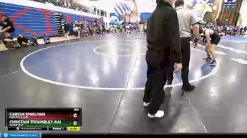 160 lbs Cons. Round 3 - Carsen Speelman, Coeur D Alene vs Christian Troumbley-Karkoski, Sandpoint