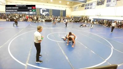 215 lbs Cons. Round 2 - Aaron Heirigs, Santa Monica High School Wrest vs Brandon Paz, Cerritos