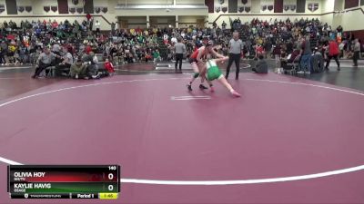 140 lbs Cons. Round 1 - Kaylie Havig, Osage vs Olivia Hoy, NH/TV