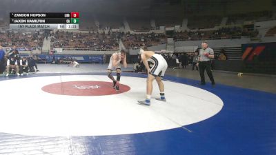 192 -D1 1st Place Match - Zandon Hopson, Liberty High School vs Jaxon Hamilton, Casteel High School