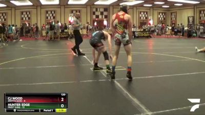 120 lbs Round 3 (6 Team) - CJ Wood, Smittys Barn vs Hunter Edge, Frost Gang