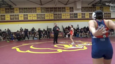 145 lbs Champ. Round 2 - Angelique Huerta-Alvarado, Fresno State University vs Luana Stathopoulos, Santa Rosa College