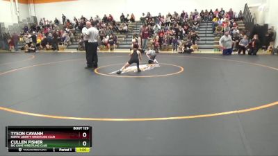 B-11 lbs Semifinal - Cullen Fisher, Big Game Wrestling Club vs Tyson Cavanh, North Liberty Wrestling Club