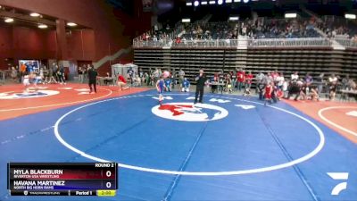 74 lbs Round 2 - Myla Blackburn, Riverton USA Wrestling vs Havana Martinez, North Big Horn Rams