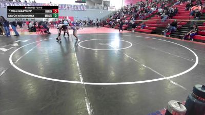 106 lbs Cons. Round 2 - Devon Dominguez, El Paso Burges vs Evan Martinez, Clint Horizon