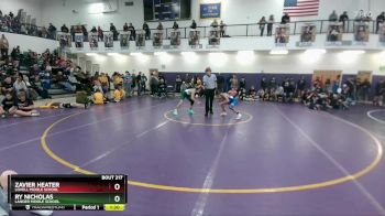 98 lbs Cons. Round 1 - Ry Nicholas, Lander Middle School vs Zavier Heater, Lovell Middle School