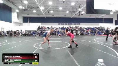 135 lbs Cons. Round 2 - Ruby Dominguez, Bolt Wrestling vs America Torres, Wolves Den Wrestling Club