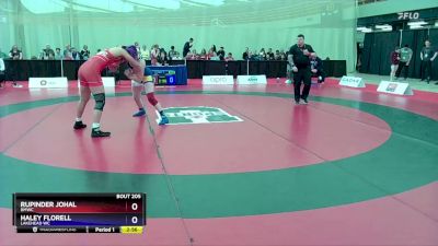 76 kg Round 1 - Rupinder Johal, BMWC vs Haley Florell, Lakehead WC