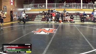 197 lbs Semifinal - Matthew Ager, Southwestern Oregon Community College vs Kenneth Philllips, Snow