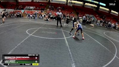 64 lbs Semifinal - Remington Pierzynowski, Massa`s Maniacs vs Liam Brent, Meridian Maniacs