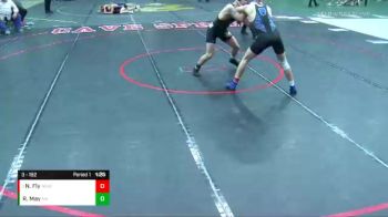 3 - 182 lbs Semifinal - Nathaniel Fly, New Kent vs RJ May, Maggie Walker Governor`s School