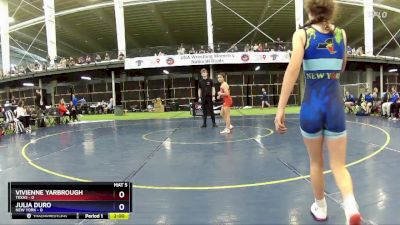 97 lbs Placement Matches (8 Team) - Vivienne Yarbrough, Texas vs Julia Duro, New York