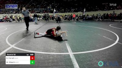 76 lbs Round Of 32 - Beau Ferrell, Weatherford Youth Wrestling vs Mason Giberti, Mustang Bronco Wrestling Club