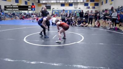 105-110 lbs Champ. Round 4 - Taylor Drake, Kuna Klub vs Lorien Bowns, Nyssa Bulldog Mat Club