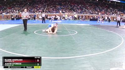 D2-138 lbs Cons. Round 1 - Austin Gyorkos, Plainwell HS vs Blaine Anspaugh, Northwest HS