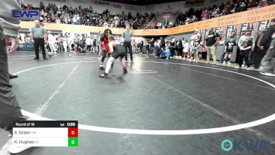 80 lbs Round Of 16 - Sawyer Green, Tuttle Wrestling vs Kaden N. Hughes, Del City Little League