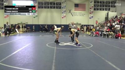 106 lbs Quarterfinal - Chase Miller, Cedar Falls vs Owen Smock, Iowa City, West